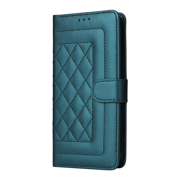 For Samsung Galaxy A20s Diamond Lattice Leather Flip Phone Case(Green)