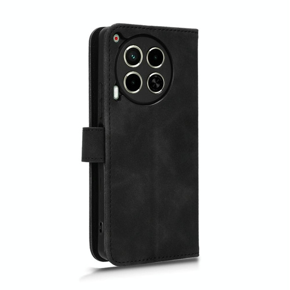 For Tecno Camon 30 4G Skin Feel Magnetic Flip Leather Phone Case(Black)