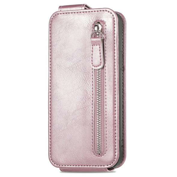 For Sony Xperia 10 V Zipper Wallet Vertical Flip Leather Phone Case(Pink)