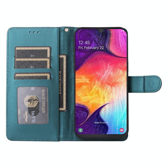 For Samsung Galaxy A50 Diamond Lattice Leather Flip Phone Case(Green)