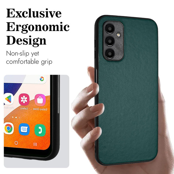 For Samsung Galaxy A24 4G R20 Leather Pattern Phone Single Case(Green)