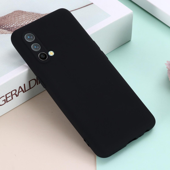 Pure Color Liquid Silicone Shockproof Full Coverage Case - OnePlus Nord CE 5G(Black)