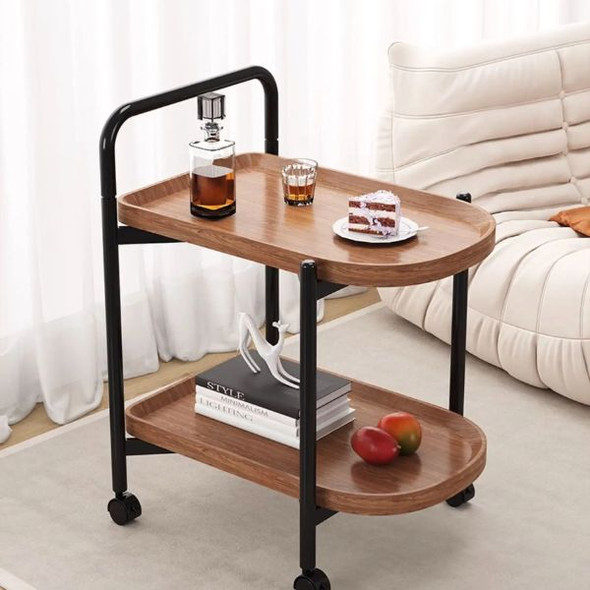 Home Vive - Portable Side Table Semi-Oval Trolley