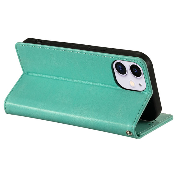 For iPhone 11 Simple 6-Card Wallet Leather Phone Case(Green)