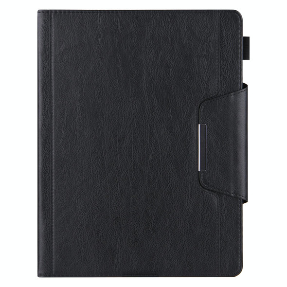 For iPad Pro 11 2024 Solid Color Metal Buckle Leather Smart Tablet Case(Black)