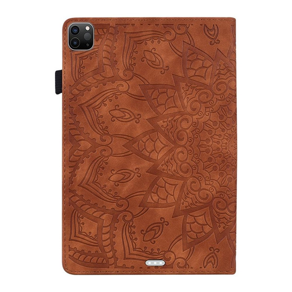 For iPad Pro 13 2024 Calf Texture Embossed Leather Tablet Case(Brown)