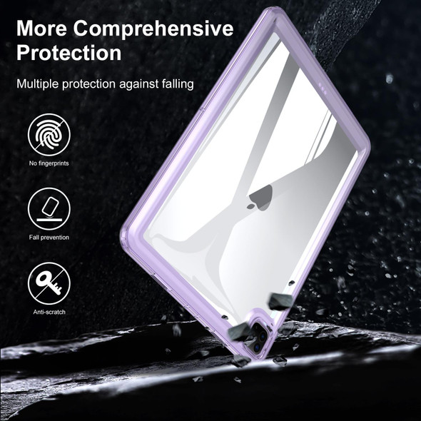 For iPad Air 11 2024 Transparent Acrylic Tablet Case(Light Purple)