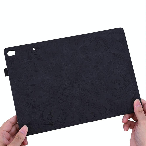 For iPad Pro 11 2024 Calf Texture Embossed Leather Tablet Case(Black)