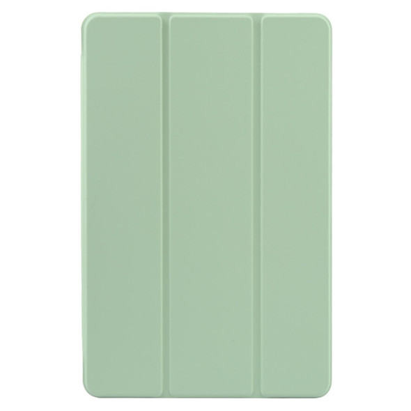 For iPad Pro 11 2024 Three-fold Holder Flip Tablet Leather Case(Mint Green)