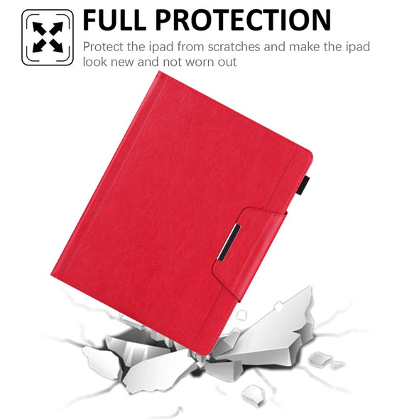 For iPad Pro 11 2024 Solid Color Metal Buckle Leather Smart Tablet Case(Red)