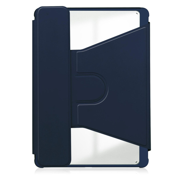 For iPad Pro 13 2024 Transparent Rotation Smart Leather Tablet Case(Dark Blue)