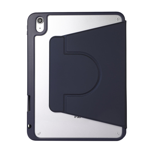 For iPad Pro 13 2024 2 in 1 Acrylic Split Rotating Leather Tablet Case(Dark Blue)