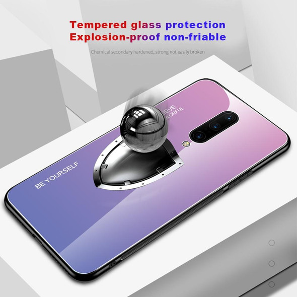 OnePlus 7 Pro Gradient Color Glass Case(Light Purple)