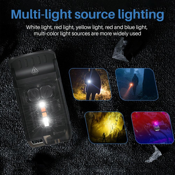 V15 EDC Flashlight Multi-function Work Light(Black)
