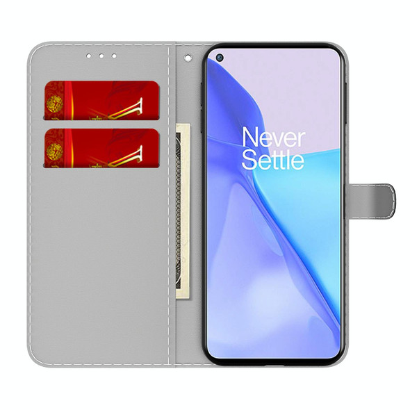 OnePlus 9 Cloud Fog Pattern Horizontal Flip Leather Case with Holder & Card Slot & Wallet(Sky Blue)