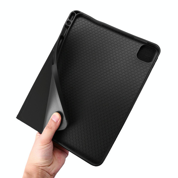 For iPad Pro 13 2024 Fabric Leather Tablet Case(Black)