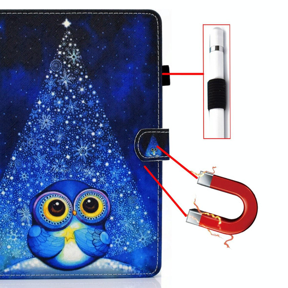 For iPad Pro 11 2024 Painted Stitching Smart Leather Tablet Case(Night Sky Owl)