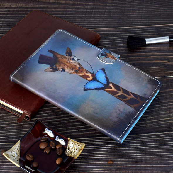 For iPad Pro 11 2024 Painted Stitching Smart Leather Tablet Case(Deer)