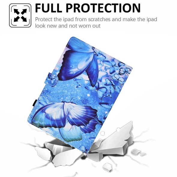 For iPad Pro 11 2024 Painted Stitching Smart Leather Tablet Case(Butterflies)