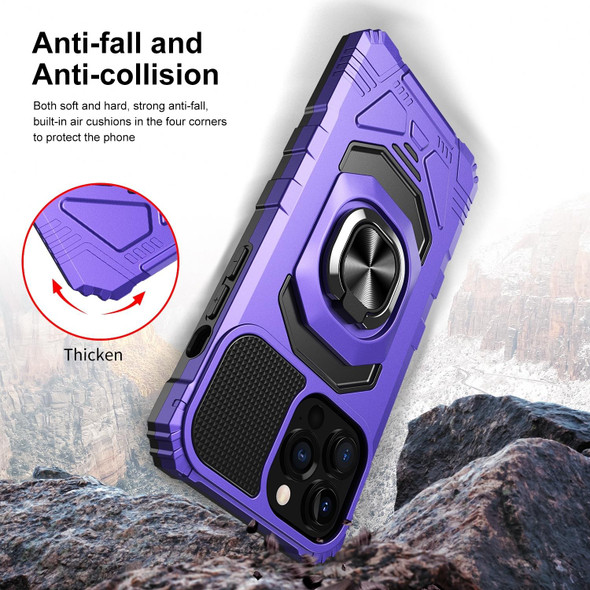 For iPhone 14 Pro Max Magnetic Ring Holder Phone Case(Purple)