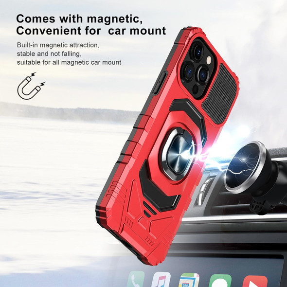 For iPhone 15 Pro Max Magnetic Ring Holder Phone Case(Red)