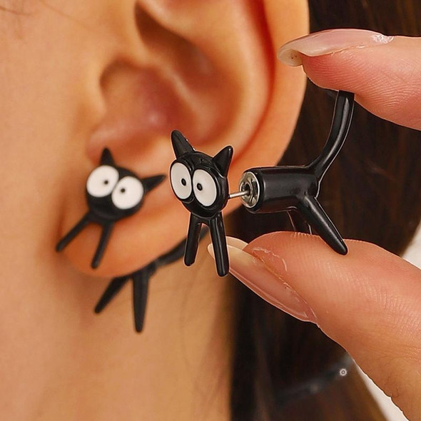 1pair Cute Cats Simple Ear Studs Ladies Detachable Earrings, Style: Model 1