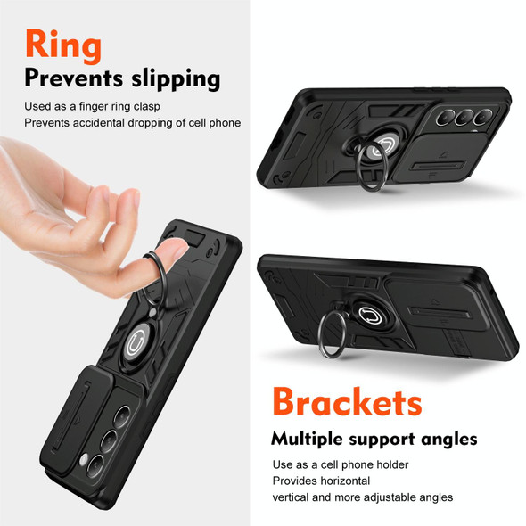 For vivo Y100 IDN Camshield Ring Holder Phone Case(Black)