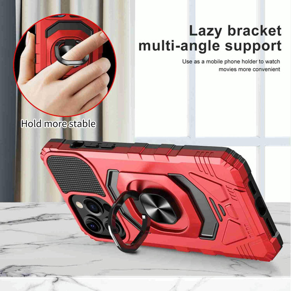 For Samsung Galaxy S21 5G Magnetic Ring Holder Phone Case(Red)