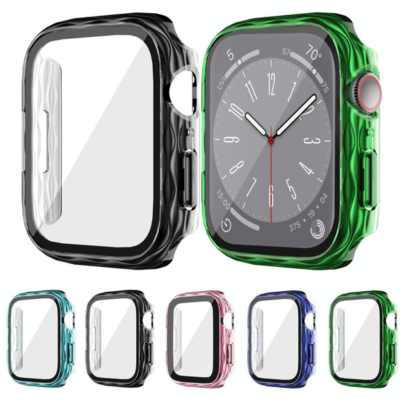 For Apple Watch Series 6 / 5 / 4 / SE 44mm 2 in 1 PC Hybrid Tempered Glass Protector Case(Green Lake)