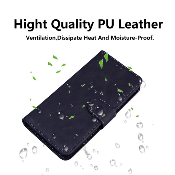 For OPPO A60 4G Skin Feel Pure Color Flip Leather Phone Case(Black)