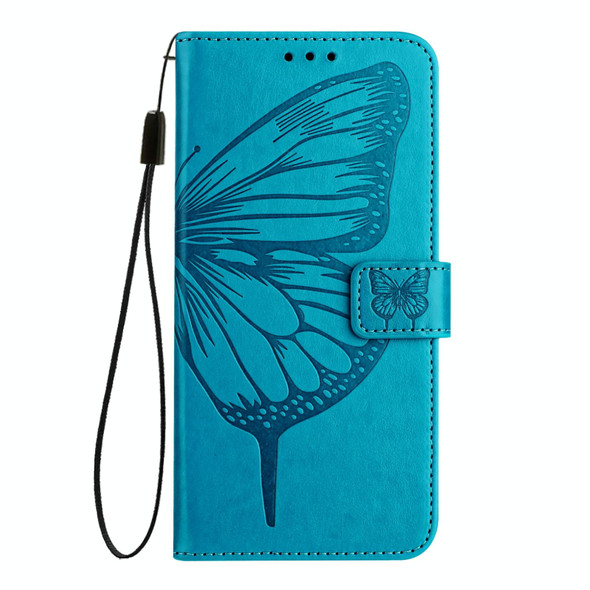 For OnePlus Nord CE4 Embossed Butterfly Leather Phone Case(Blue)