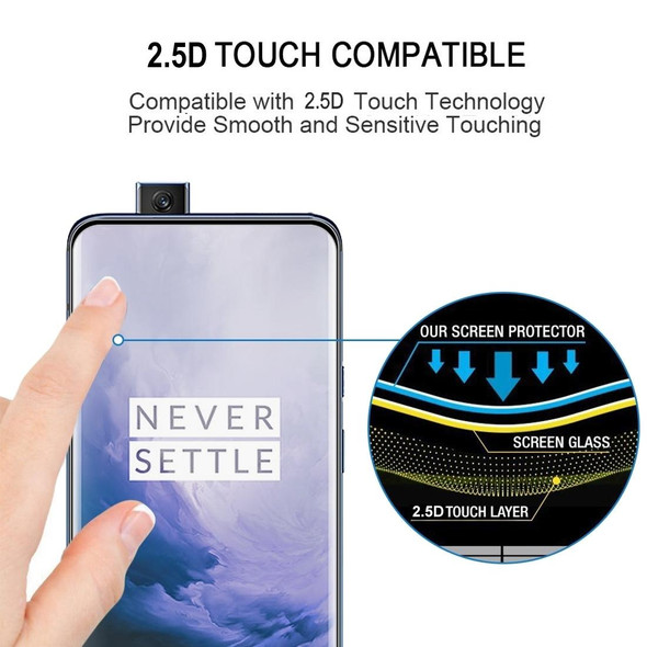 Full Glue 3D Curved Edge Full Screen Tempered Glass Film for OnePlus 7 Pro (Black)