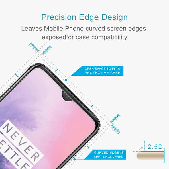 10 PCS 0.26mm 9H 2.5D Tempered Glass Film for OnePlus 7