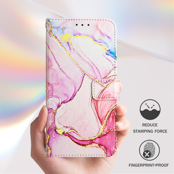 For Samsung Galaxy A51 4G / M40s PT003 Marble Pattern Flip Leather Phone Case(Rose Gold)