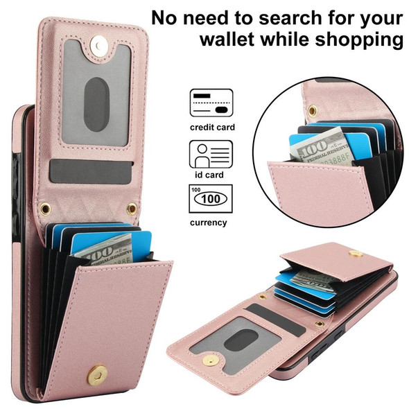 For Samsung Galaxy S24+ 5G YM015 Crossbody Rhombic Card Bag RFID Phone Case(Rose Gold)