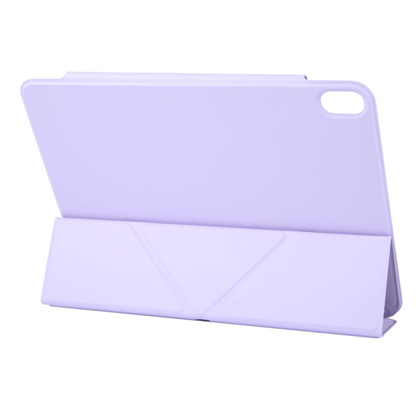 For iPad Air 2022 / 2020 10.9 Y-Shape Double-sided Clip Magnetic Smart Tablet Case(Purple)