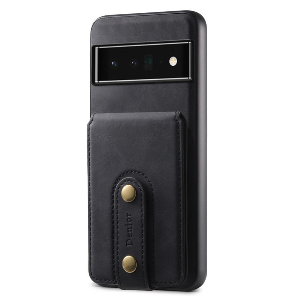 For Google Pixel 6 Pro Denior D14 NK Retro Pattern MagSafe Magnetic Card Holder Leather Phone Case(Black)