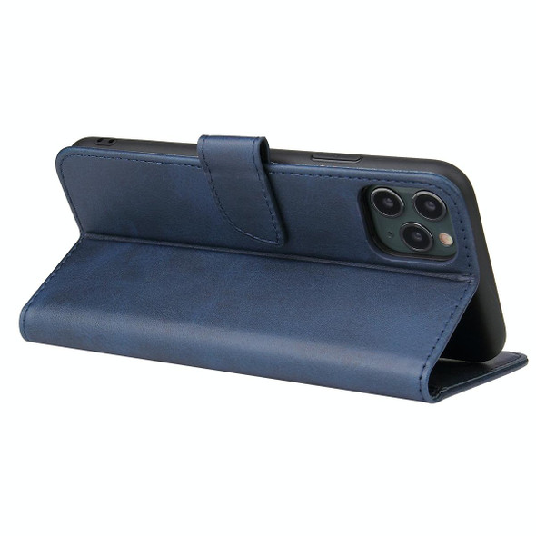 Calf Texture Buckle Horizontal Flip Leatherette Case with Holder & Card Slots & Wallet - iPhone 11 Pro Max(Blue)