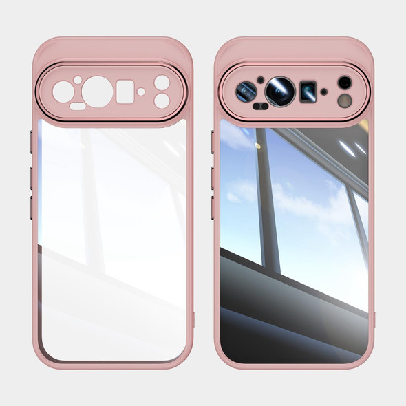For Google Pixel 9 / 9 Pro Acrylic Hybrid TPU Armor Shockproof Phone Case(Pink)