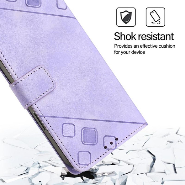 For Tecno Camon 30 Premier 5G Skin Feel Embossed Leather Phone Case(Light Purple)