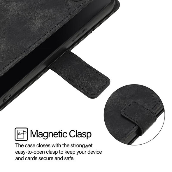 For Tecno Pova 5 Pro 5G Skin Feel Embossed Leather Phone Case(Black)