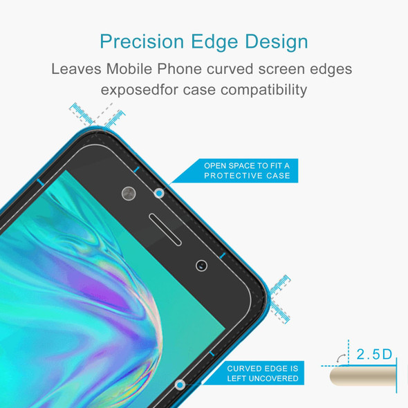 For TECNO Pop 6C 50pcs 0.26mm 9H 2.5D Tempered Glass Film