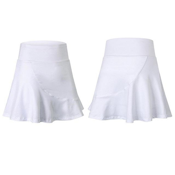 Anti-emptied And Quick-drying Sports Skirt With Mini-socks - Women (Color:White Size:L)