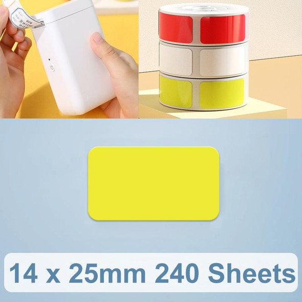 14 x 25mm 240 Sheets Thermal Printing Label Paper Stickers - NiiMbot D101 / D11(Yellow)