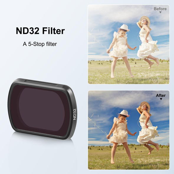For DJI&#160;Pocket&#160;3 PULUZ Magnetic ND32 Camera Lens Filter