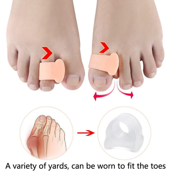 10 Pairs Great Toe Orthosis Separator Soft and Comfortable Toe Care Cover, Size: L(Skin Color)