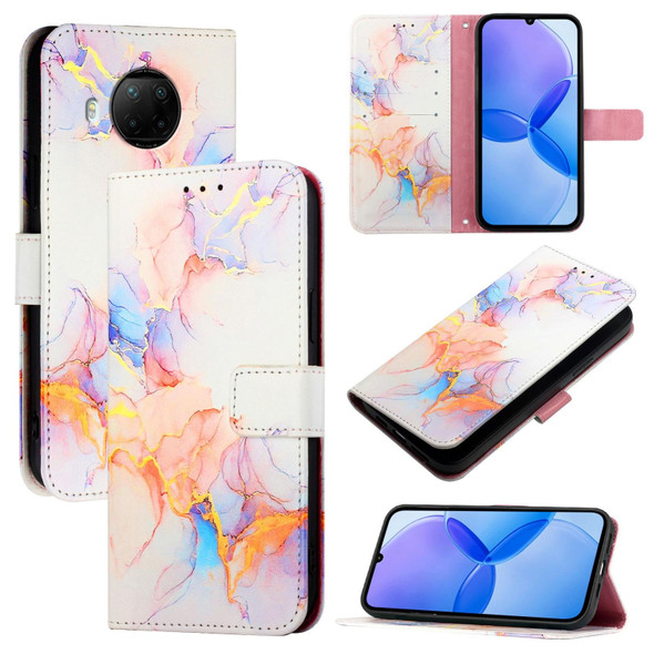 For Xiaomi Mi 10T Lite 5G PT003 Marble Pattern Flip Leather Phone Case(Galaxy Marble White)