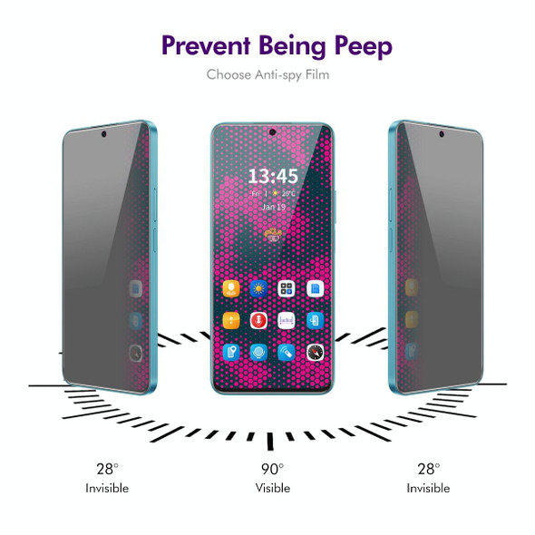 For Motorola Moto G34 5G ENKAY Hat-Prince 28 Degree Anti-peeping Privacy Tempered Glass Film