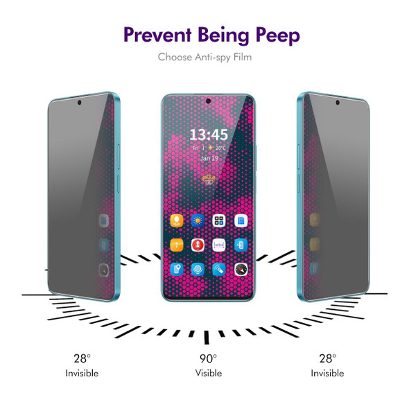 For Motorola Moto G 5G 2023 2pcs ENKAY Hat-Prince 28 Degree Anti-peeping Privacy Tempered Glass Film