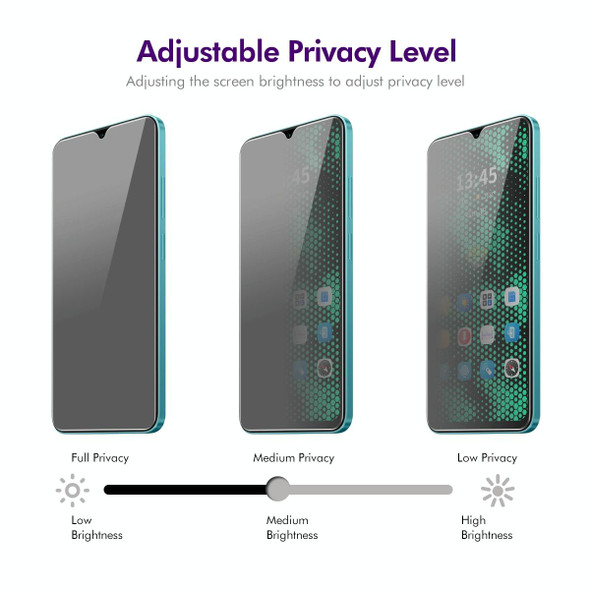 For Nokia C12 / C12 Pro ENKAY Hat-Prince 28 Degree Anti-peeping Privacy Tempered Glass Film